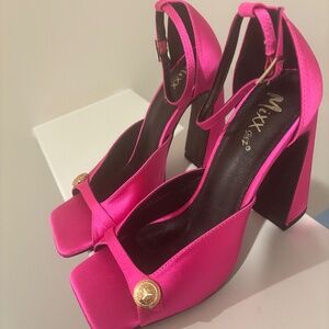 Pink Heeled Sandals- Size 8.5